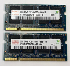 Lot of 2 x Hynix 2GB 2Rx8 DDR2 PC2-6400S 666 12 DDR2 Memory (HYMP125S64CR8S6) picture