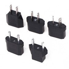 2Pcs European US AU EU US To EU/EU To US Plug Adapter Euro Travel Power Adapt A5 picture