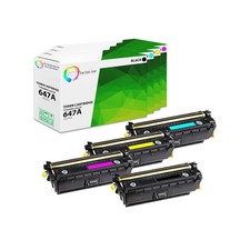 TCT 647A 648A Toner Cartridge 4 Pack - Premium Compatible Replacement for HP ... picture
