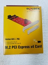 M.2 NVMe to PCIE Delock PCIE 3.0 x4 Card 2 x M.2 NGFF SATA  + 1 x NVMe M.2 -New picture