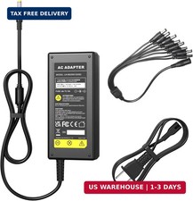 DC 12V 5A Power Supply Adapter with 8 Splitter Power Cable for Security Camera C picture
