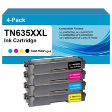 ** NEW Brother Toner | TN635XXL / TN635XL | Black / Color | Compatible | 4-Pack picture