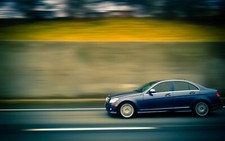 Cars black mercedes benz Desk Mat Stitched picture