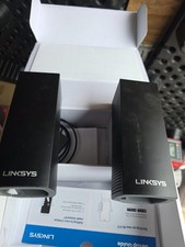 Lot of (2) Linksys WiFi System Routers WHW03 Velop Modular Tri Band Mesh Blk picture