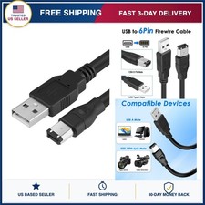 FireWire to USB Adapter Cable 6-Pin IEEE 1394 Male to USB 2.0 A Male 6FT for DV picture