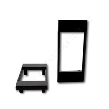 Hubbell HBLIMFBK Black 1-Gang iStation Wallplate Snap-In Infini Faceplate 2-pack picture