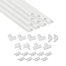 D-Line 157in Cord Cover Kit, Self-Adhesive 1.18in (W) x 0.59in (H), White  picture