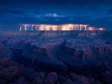 Landscape canyon storm nature grand usa lightning rocks Custom Gaming Mat Desk picture