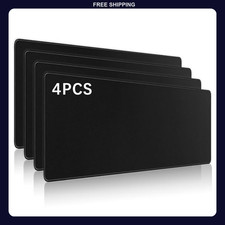 4 Pack Large Black Gaming Mouse Pads 31.5 x 11.8 in Stitched Edges picture