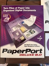 ScanSoft PaperPort Deluxe 8.0 Document Management Software CD Complete Windows picture