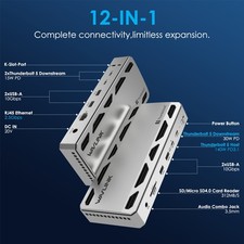 WAVLINK Intel Certified Thunderbolt 5 Dock 12-in-1 Hub MAX 140W PD up to 120Gbps picture