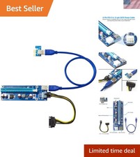High-Performance PCIe Riser Card for Bitcoin & Ethereum Mining - 6-Pin Included picture