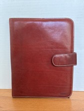 Chiarugi Classic Italian Brown Real Italian Leather Tablet Snap Case Cover picture