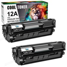 2 Pcs Q2612A 12A Black Toner for HP LaserJet 1020 1022 1015 3015 3030 MFP M1319 picture