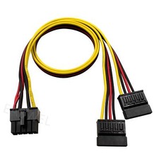 10pin to Dual SATA Hard Driver Power Adapter Cable 40cm for HP DL380G6/G7 Server picture