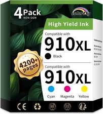 910XL Ink Cartridges 4 Pack for Replacement Jet Pro Office Jet 8010/8015/8015 picture