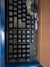 Ativa GS600 Wired PS/2 Keyboard Black New In Box Power Management Keys FAST SHIP picture