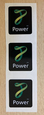 IBM power logo stickers 3x2.5cm 3pcs vintage laptop server picture