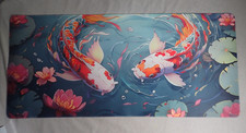 Koi Mouse Pad Extended Lg Desk Mat Japanese Koi Fish Nonslip Mousepad 34⅞