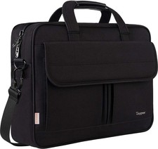 Laptop Bag 15.6 Inch, Business Briefcase for Men Women, Black Gifts picture