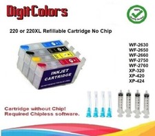 220XL 220 Alternative Refillable Cartridge  No Chip WF-2750 WF-2760 XP-420 / 320 picture