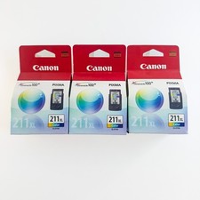 Lot of 3 Canon 211XL Color Ink Cartridge CL-211XL Pixma - NEW picture