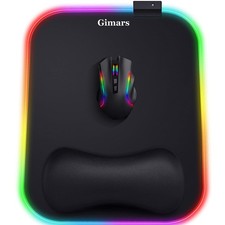 X Large Rgb Gaming Mouse Pad With Wrist Rest 10 Lighting Modes Extra Space picture