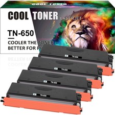 4PK Hi-Yield TN650 Black Toner for Brother TN-650 HL-5340D HL-5350DN HL-5350DNLT picture