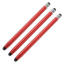 MECCANIXITY 3pcs Stylus Pens for Touch Screens Dual Rubber Tips Red picture