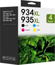 4PK High Yield 934 XL 935 XL Ink Cartridges  Officejet Pro 6830 6835 6230 picture