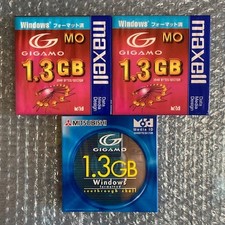 [ New ] MAXELL & MITSUBISHI GIGAMO MO 1.3GB Magneto Optical Disk lot of 3 260620 picture