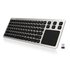1 PC 2.4G Wireless Touch TV Keyboard Media Control Touchpad Mouse Stainless picture