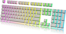 112 Double Shot PBT Shine through Pudding Keycaps Ansi/Iso - OEM picture