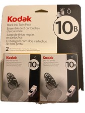 Genuine Kodak Black Ink Cartridge 10B 2 pack #8H3047 Sealed Package picture