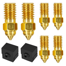 6Pcs Ender 3 V3 SE Nozzle Kit, 3D Printer Brass Nozzles 0.4/0.6/0.8Mm, High-Temp picture
