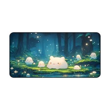 Kawaii Forest Spirits Desk Mat Large Mouse Pad Night Glow Non-Slip Gaming Mat picture