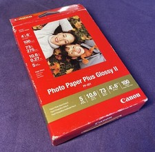 NOS Canon PP-201 Photo Paper Plus Glossy II 4x6 100 Sheets New picture