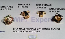1 x SMA Male Female with 2 or 4 holes Flange Deck Solder RF Cable Connector USA picture