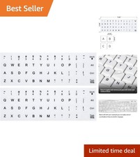 2PCS Pack English Keyboard Stickers, Universal Keyboard Replacement Letters E... picture