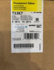 Epson T53K7 Fluorescent Yellow 1600ml x 2 SC-F6470H Ultra Chrome DS6 ink 08/2024 picture