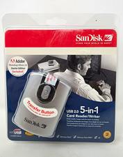 SanDisk SDDR-99-A15 USB 2.0 5-in-1 Card Reader Writer NEW SEALED Vintage picture