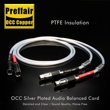HIFI Upgrade XLR Cable OCC Silver Plated 3-Pin Male to Female Audiophile Grade picture