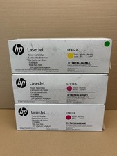 3 New Genuine HP 410 M377, M452, M477 Magenta & Yellow Toners CF412JC, CF413JC picture
