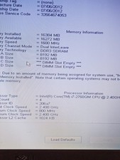 Dell Precision M6600 laptop Intel I7-2760qm 2.4-3.5Ghz 16GB Ram picture