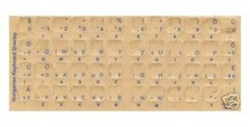 Hungarian Keyboard Stickers Reverse Print Blue Letters picture