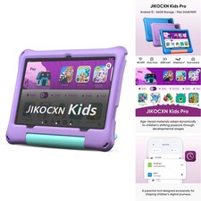 JIKOCXN Kids Tablet 10 inch 24GB RAM 64GB ROM 1TB TF Expandable (Purple) picture