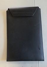 Genuine Leather Portfolio Sleeve Document Case Laptop Black picture