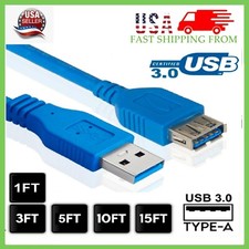 USB 2.0 3.0 Extension Extender Cable Cord USB A Male to Female 1-16FT HIGH SPEED picture
