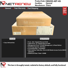 Cisco Resfresh CBS220-48T-4G Busines 48-Port Gigabit Switch Smart Managed picture