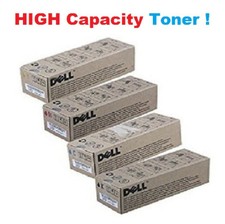 4 x Genuine Toner DELL 2130CN 2135CN / FM064 FM065 FM066 FM067 Set picture